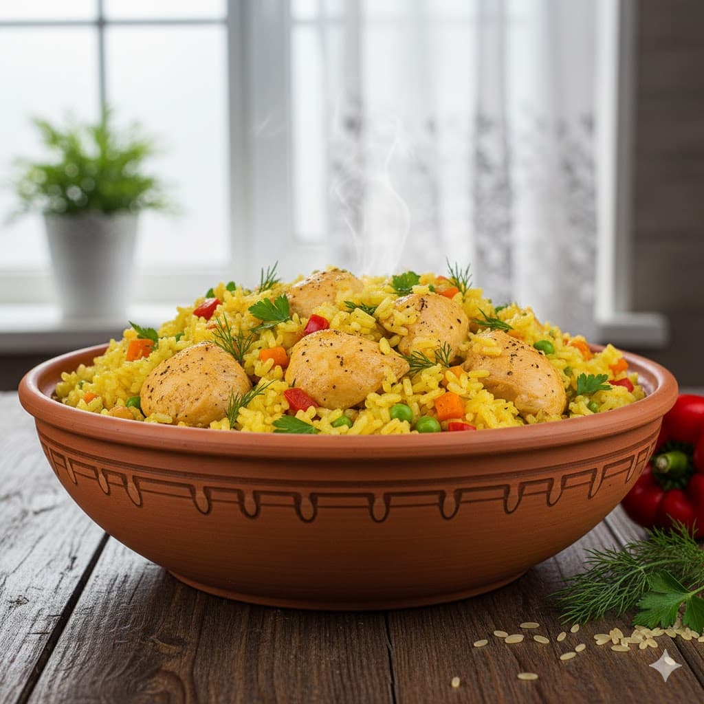 Pilaf cu pui