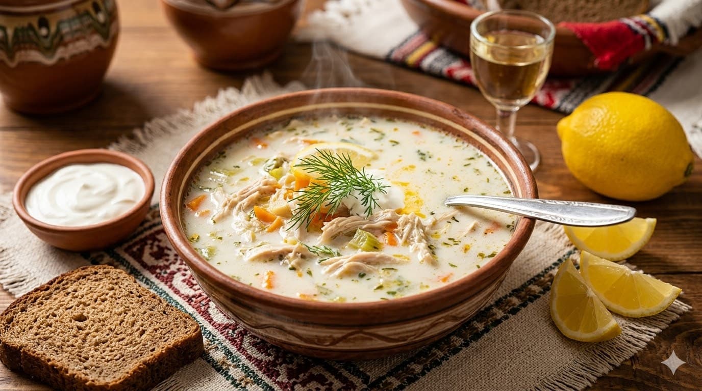 Ciorbă de pui a la grec