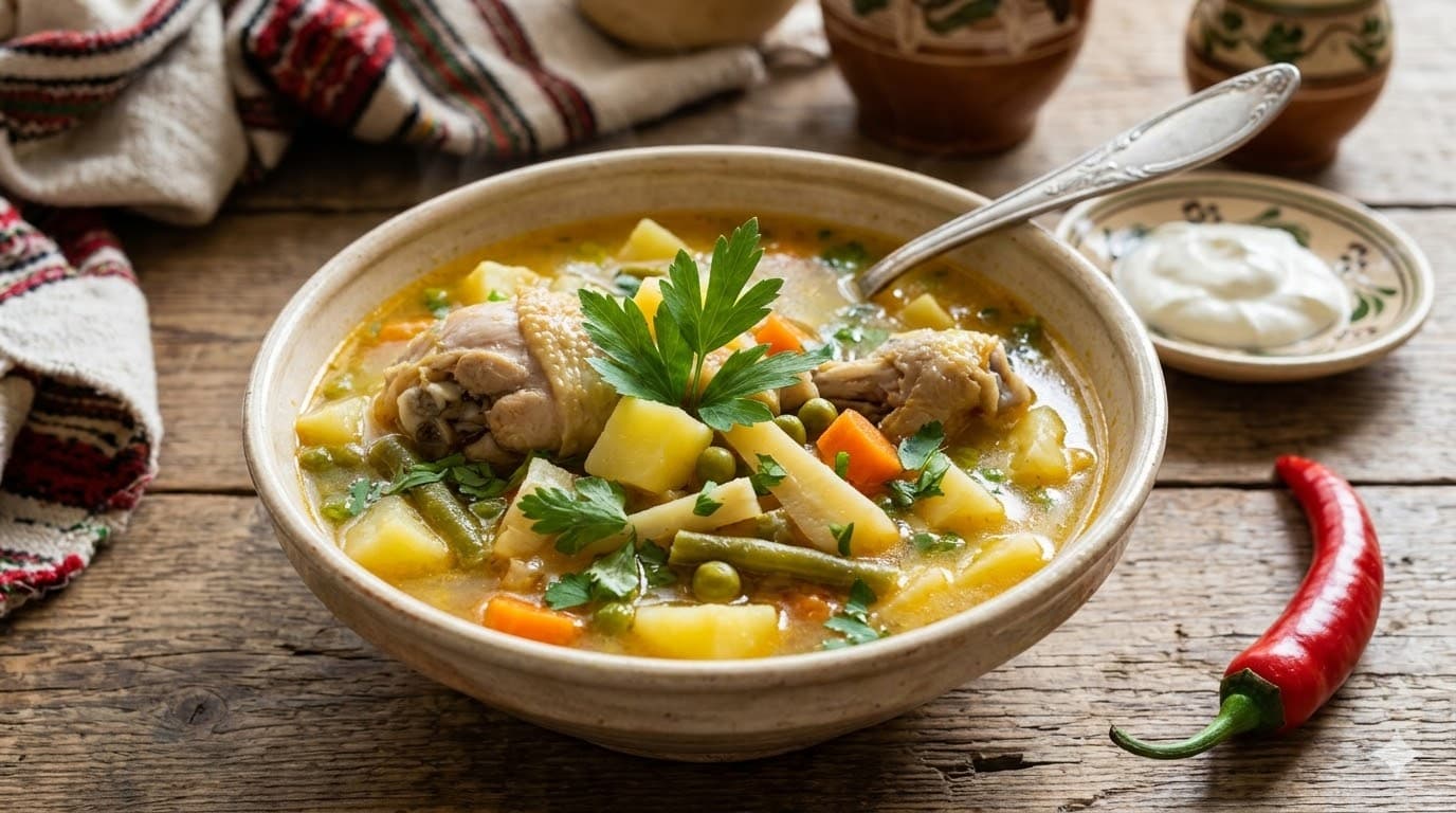 Ciorbă de pui țărănească