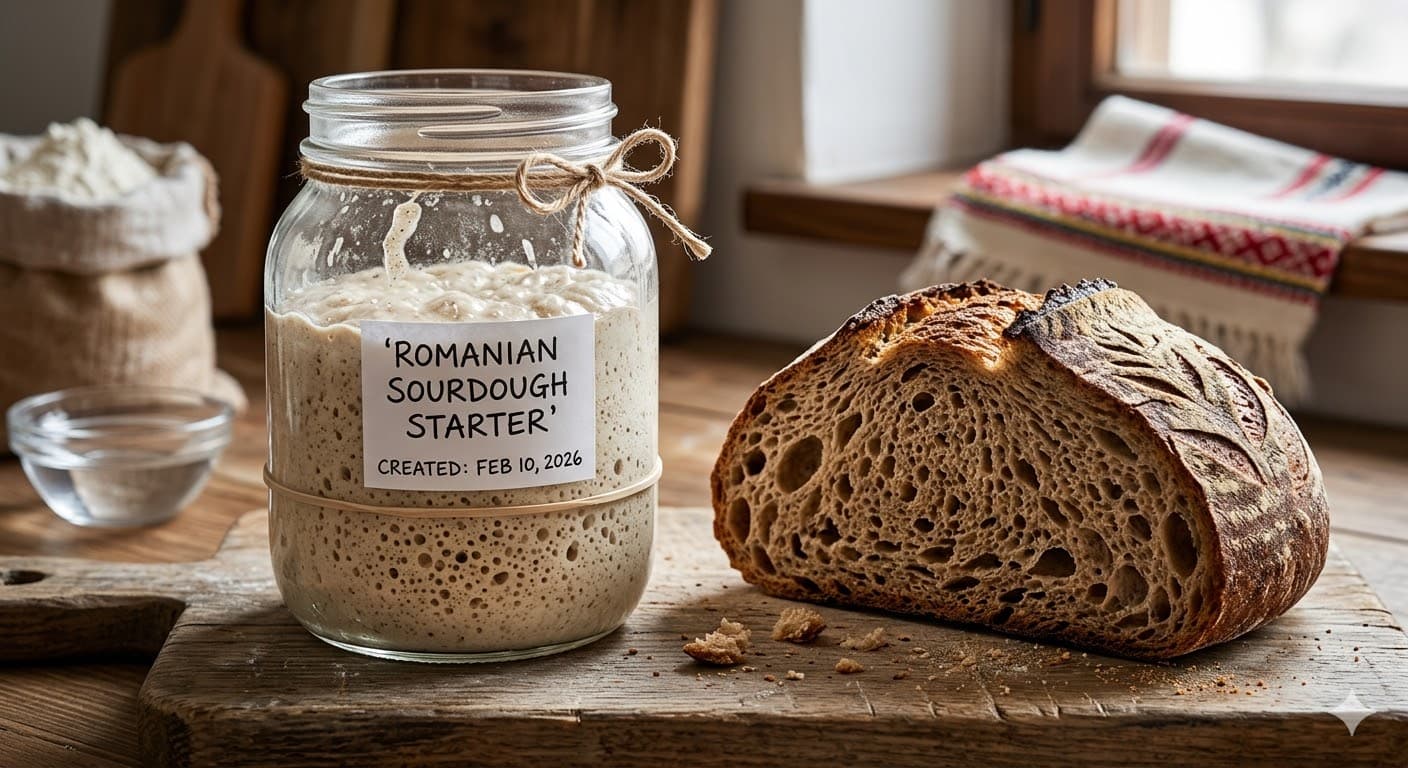 Maia pentru pâine (starter de făină și apă)