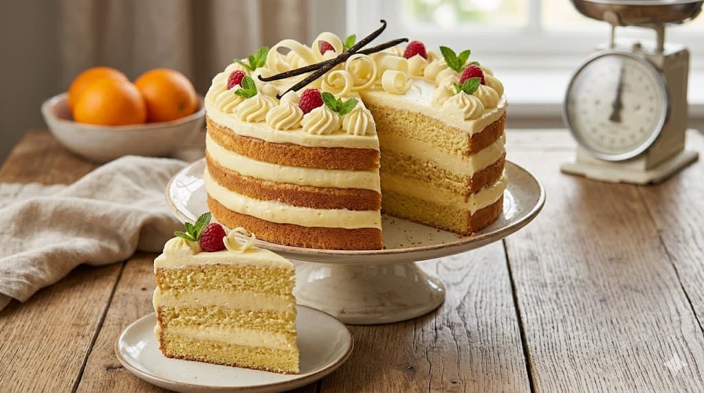Tort cu cremă de vanilie