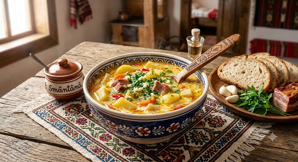Zamă de picioici cu afumătură